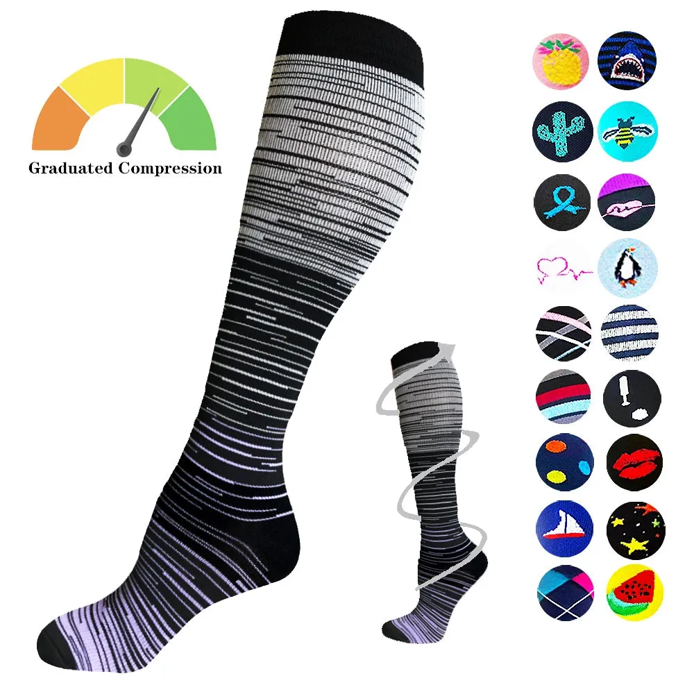 1-Pair Gradient Compression Socks ( 15-20MMHG) | Actinput