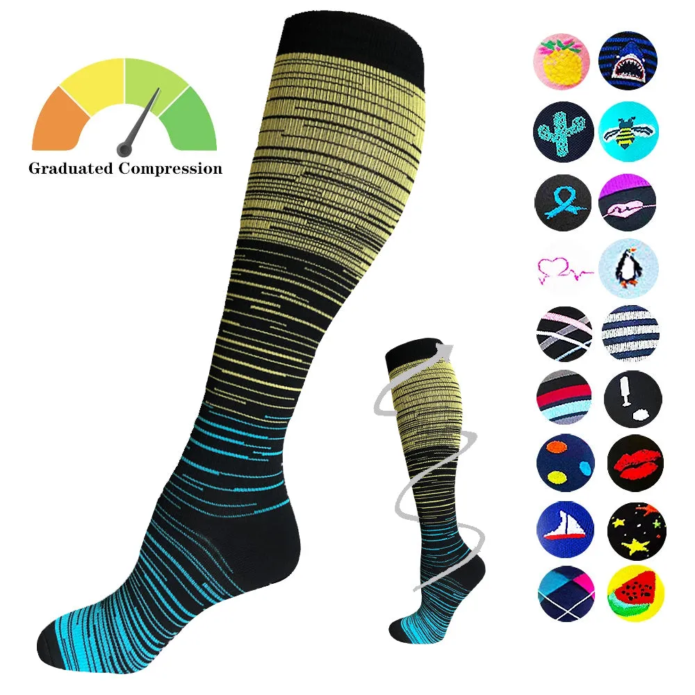 1-Pair Gradient Compression Socks ( 15-20MMHG) | Actinput