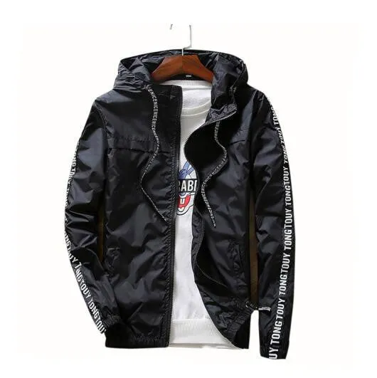 100% High bomber jacket Men Jacket ,Men Causal Hooded Jacket,Men Thin Windbreaker Zipper Coats Outwear