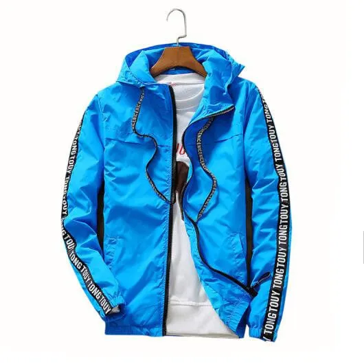 100% High bomber jacket Men Jacket ,Men Causal Hooded Jacket,Men Thin Windbreaker Zipper Coats Outwear