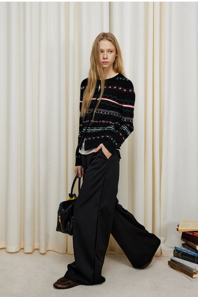 100% Wool Nordic Knit Cardigan