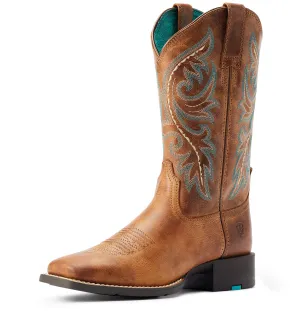 10044432 Ariat Women's Round up Back Zip Desert Sand