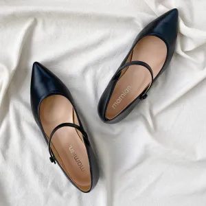 20%OFF: 2024SS: Mary Jane Strap Flat Shoes (4802) Black