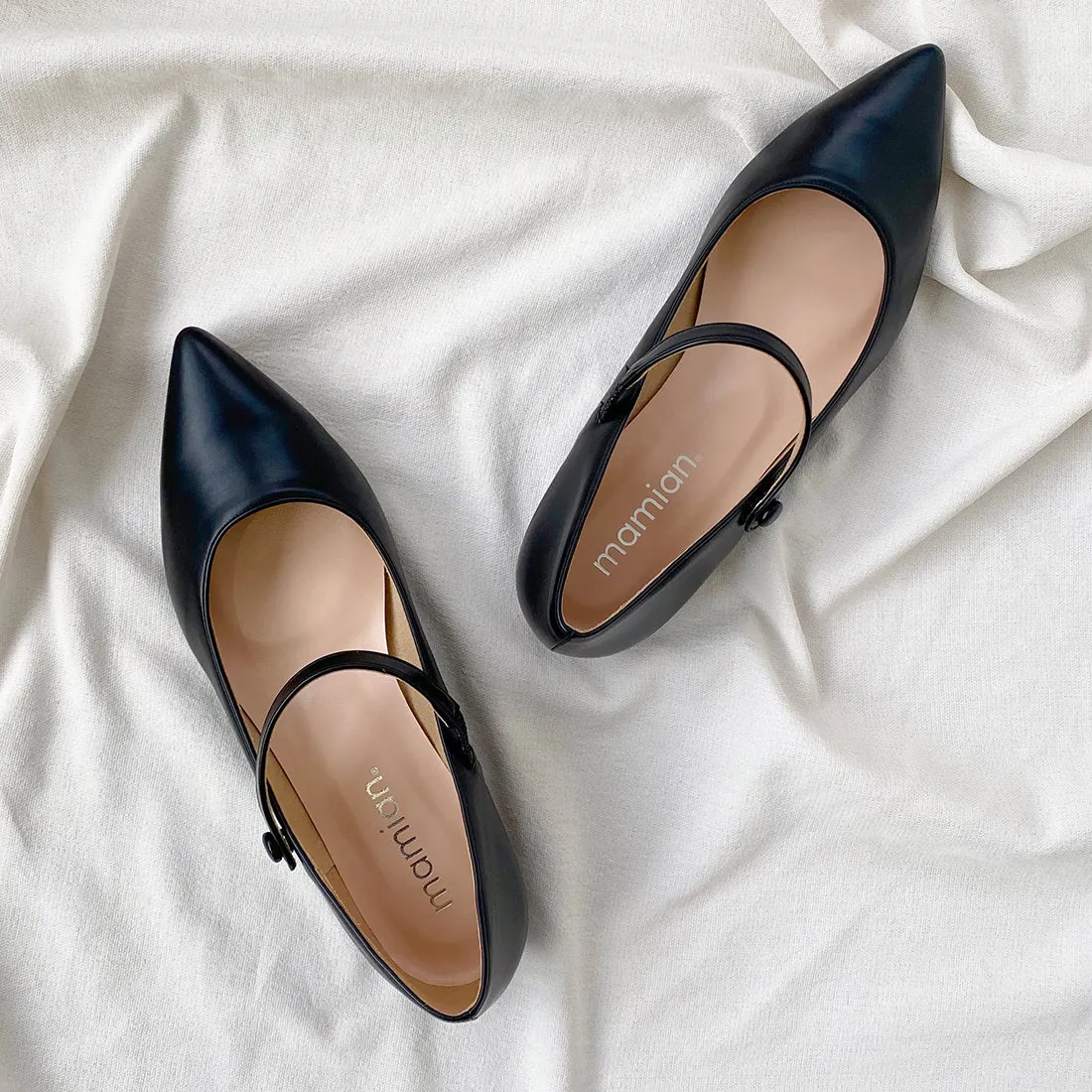 20%OFF: 2024SS: Mary Jane Strap Flat Shoes (4802) Black