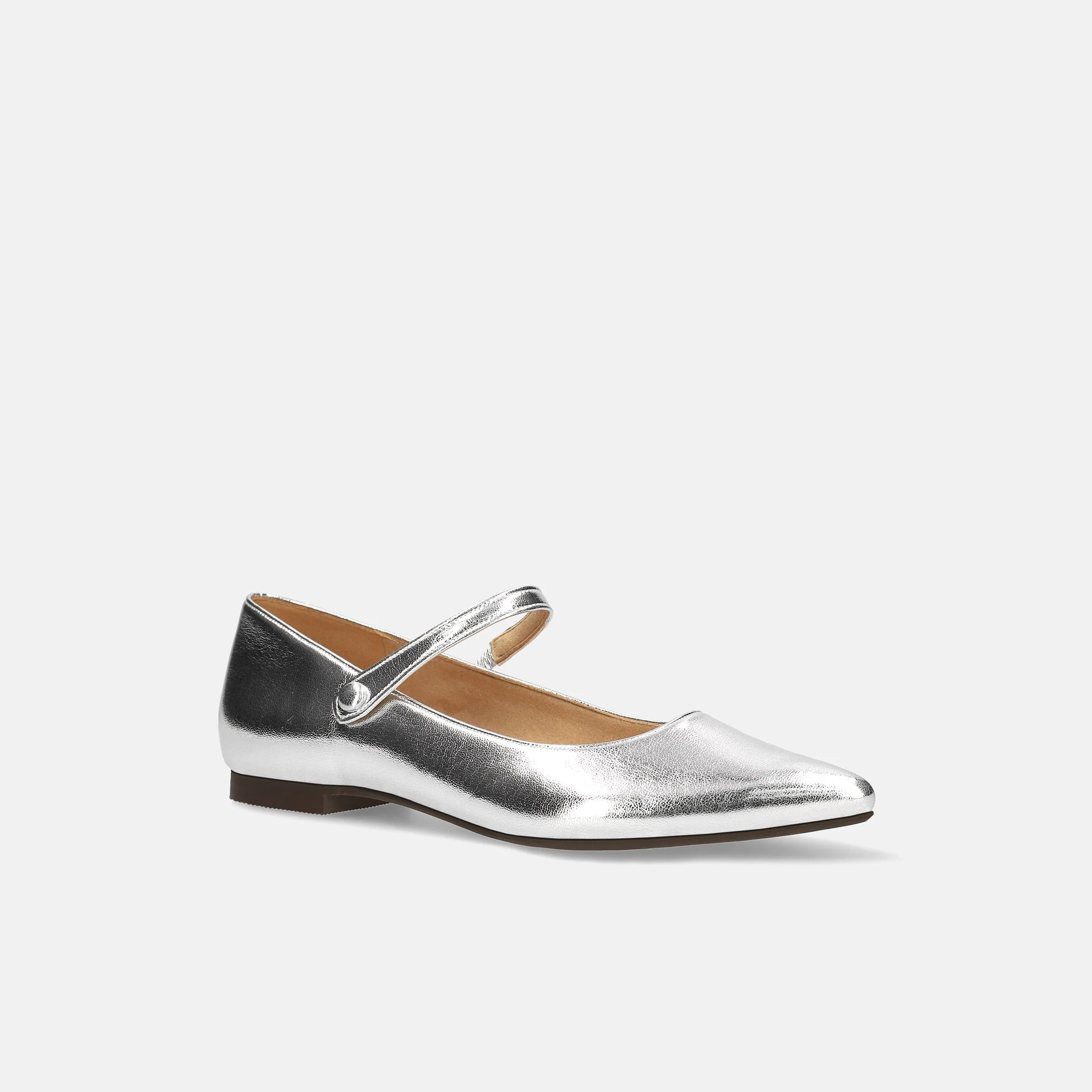 20%OFF: 2024SS: Mary Jane Strap Flat Shoes (4802) Silver