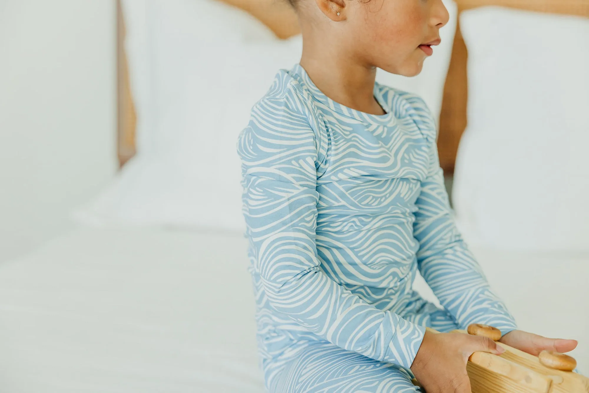 2pc Long Sleeve Pajama Set - Surf