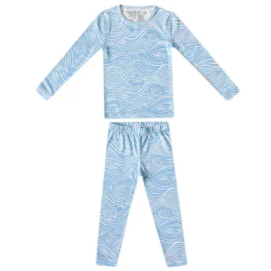 2pc Long Sleeve Pajama Set - Surf