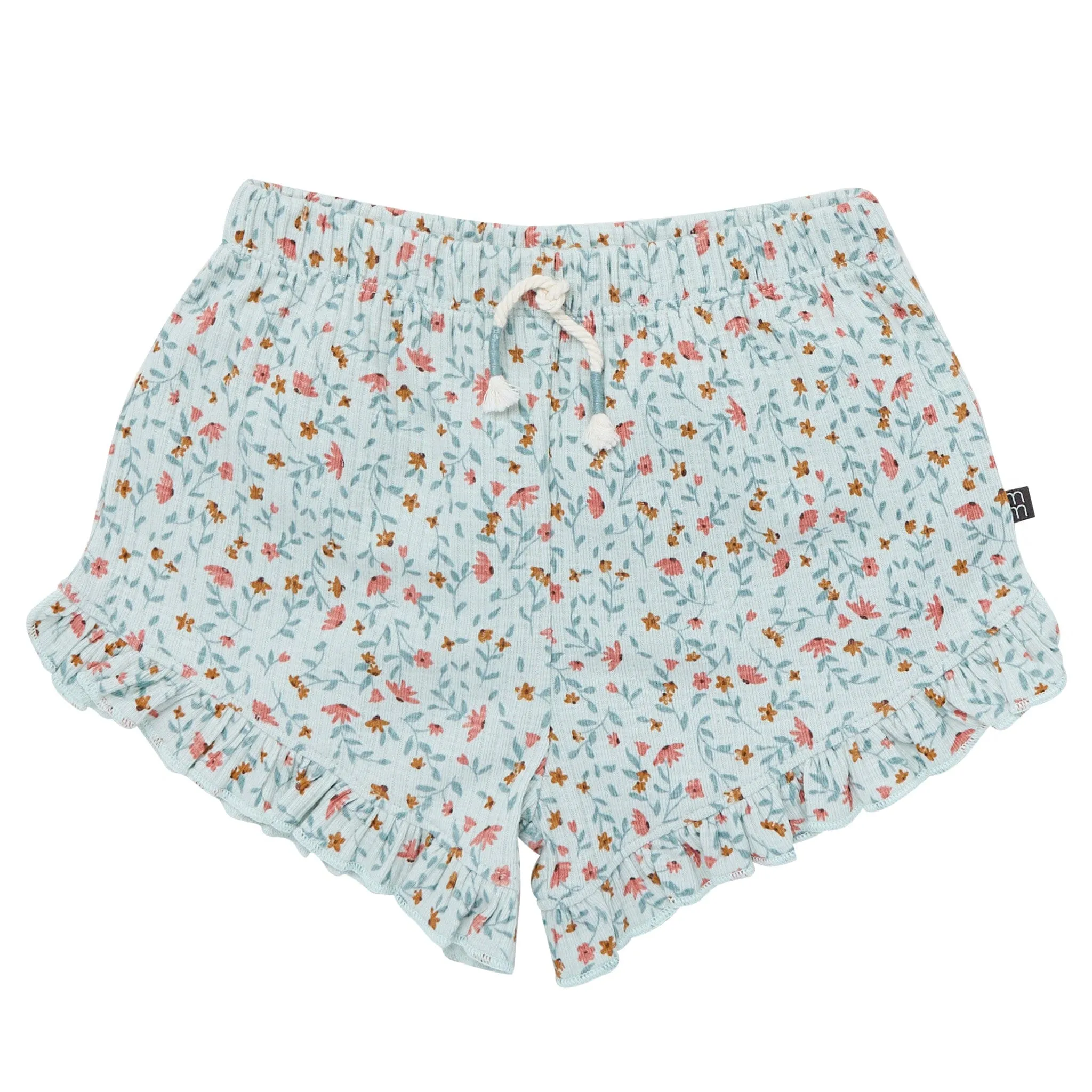 4-Piece Infant & Toddler Girls Vine Floral Flutter Sleeve Tops and Shorts Set