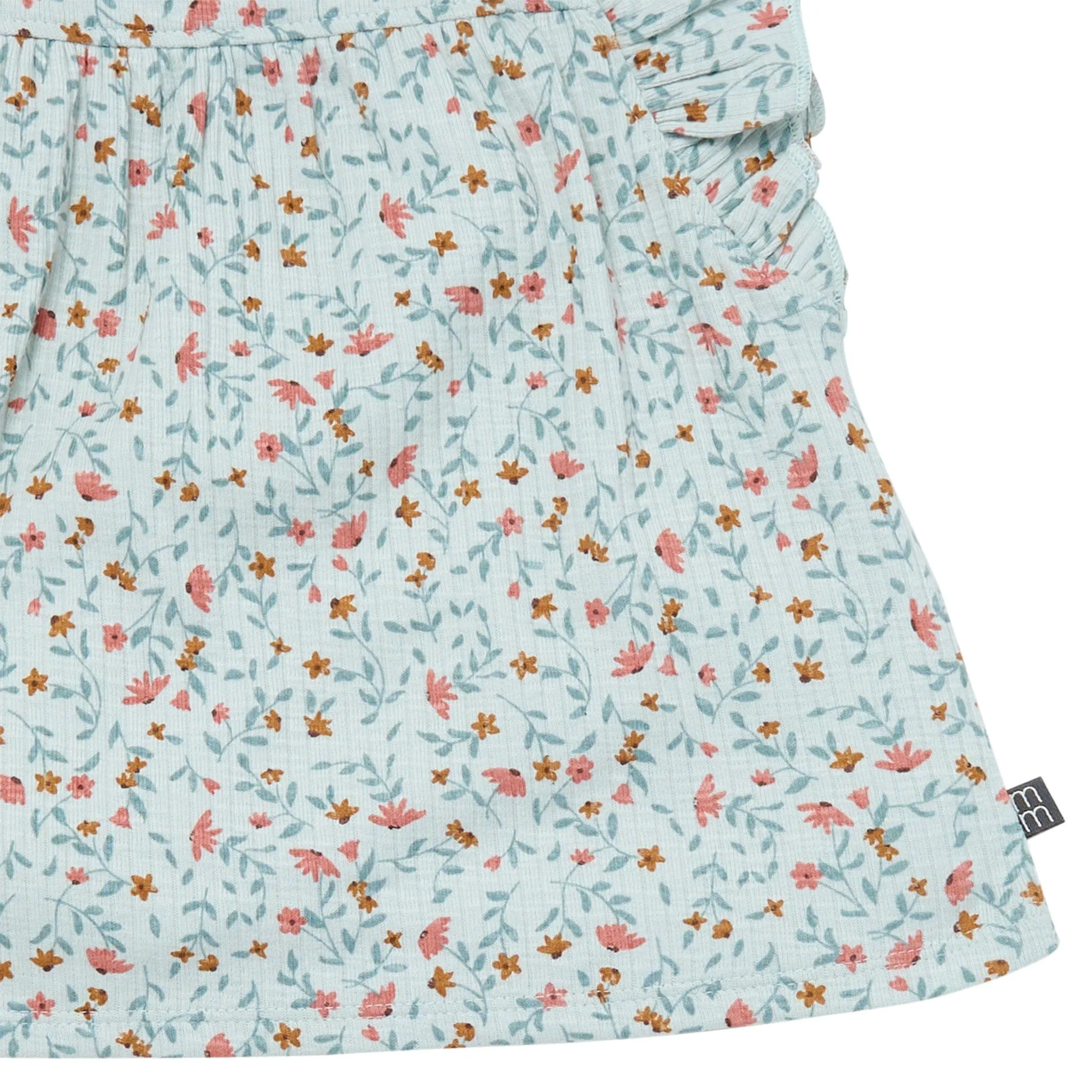 4-Piece Infant & Toddler Girls Vine Floral Flutter Sleeve Tops and Shorts Set