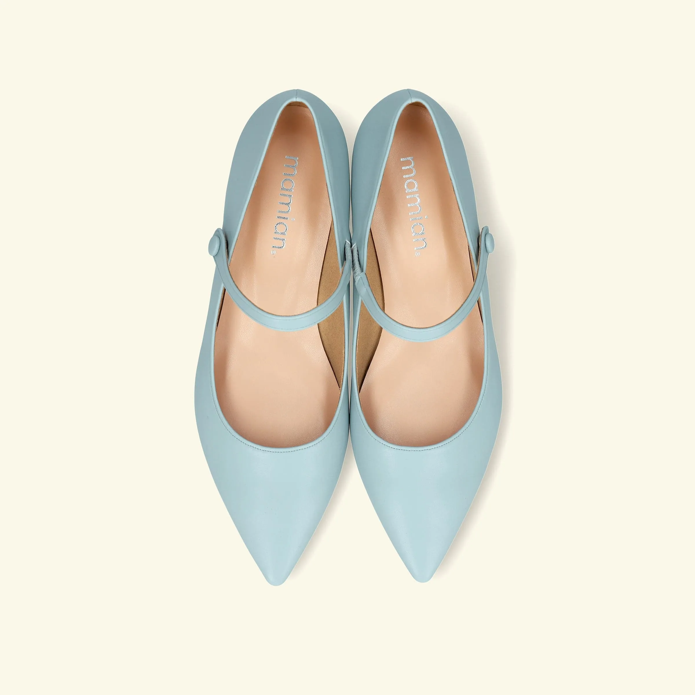 50% OFF: Mary Jane Strap Flat Shoes (4802) Blue Gray