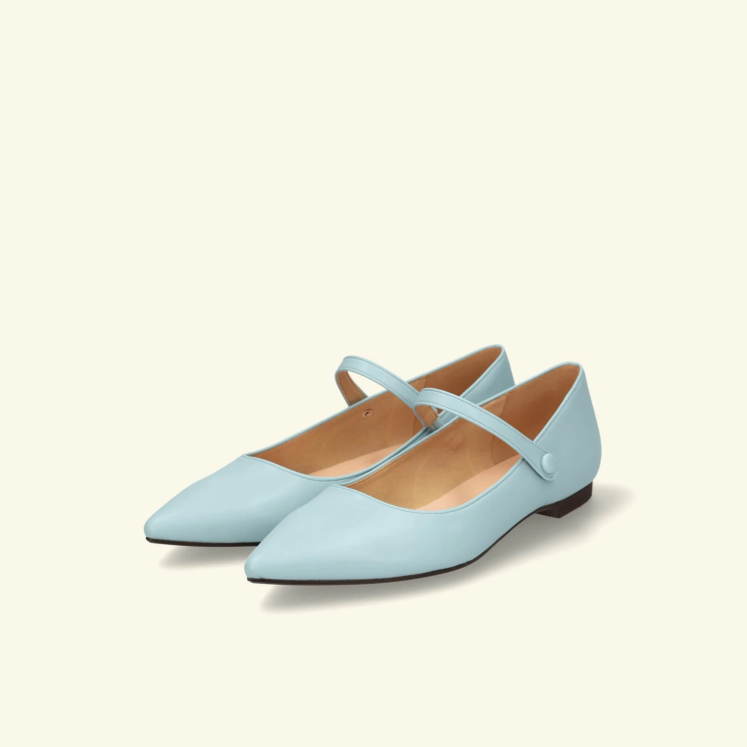 50% OFF: Mary Jane Strap Flat Shoes (4802) Blue Gray