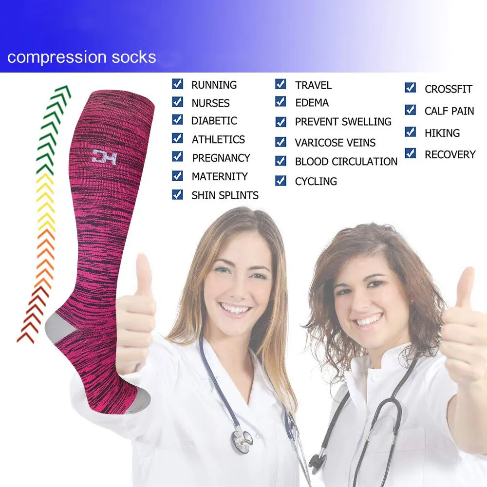 8-Pairs HC-Letter Compression Socks for Man and Woman (20-30 mmHG）| ACTINPUT