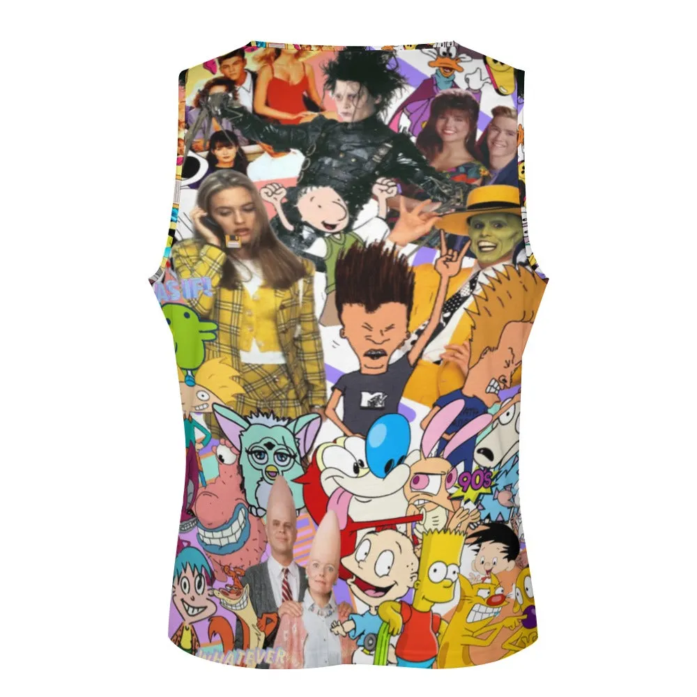 90s Icons Collage Men's Full print vest