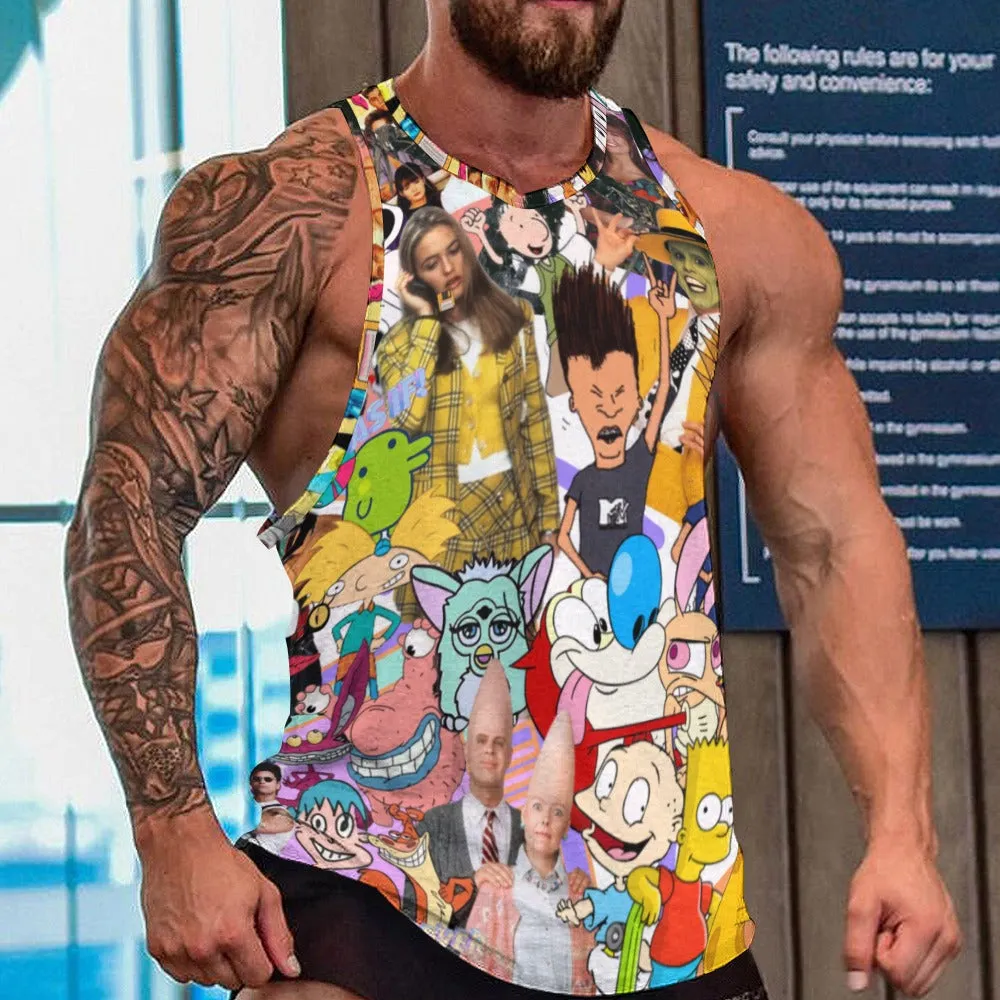 90s Icons Collage Men's Full print vest