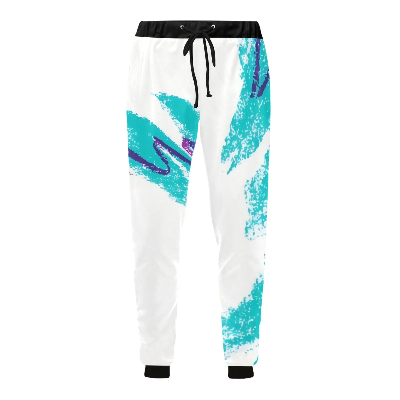 90s Jazz Solo Paper Cup Pattern Casual Joggers
