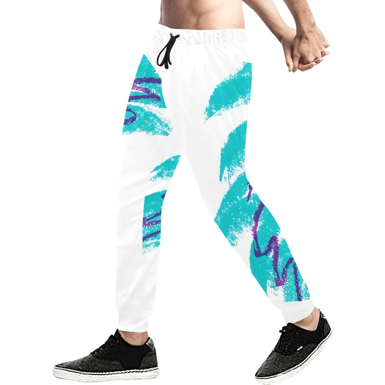 90s Jazz Solo Paper Cup Pattern Casual Joggers