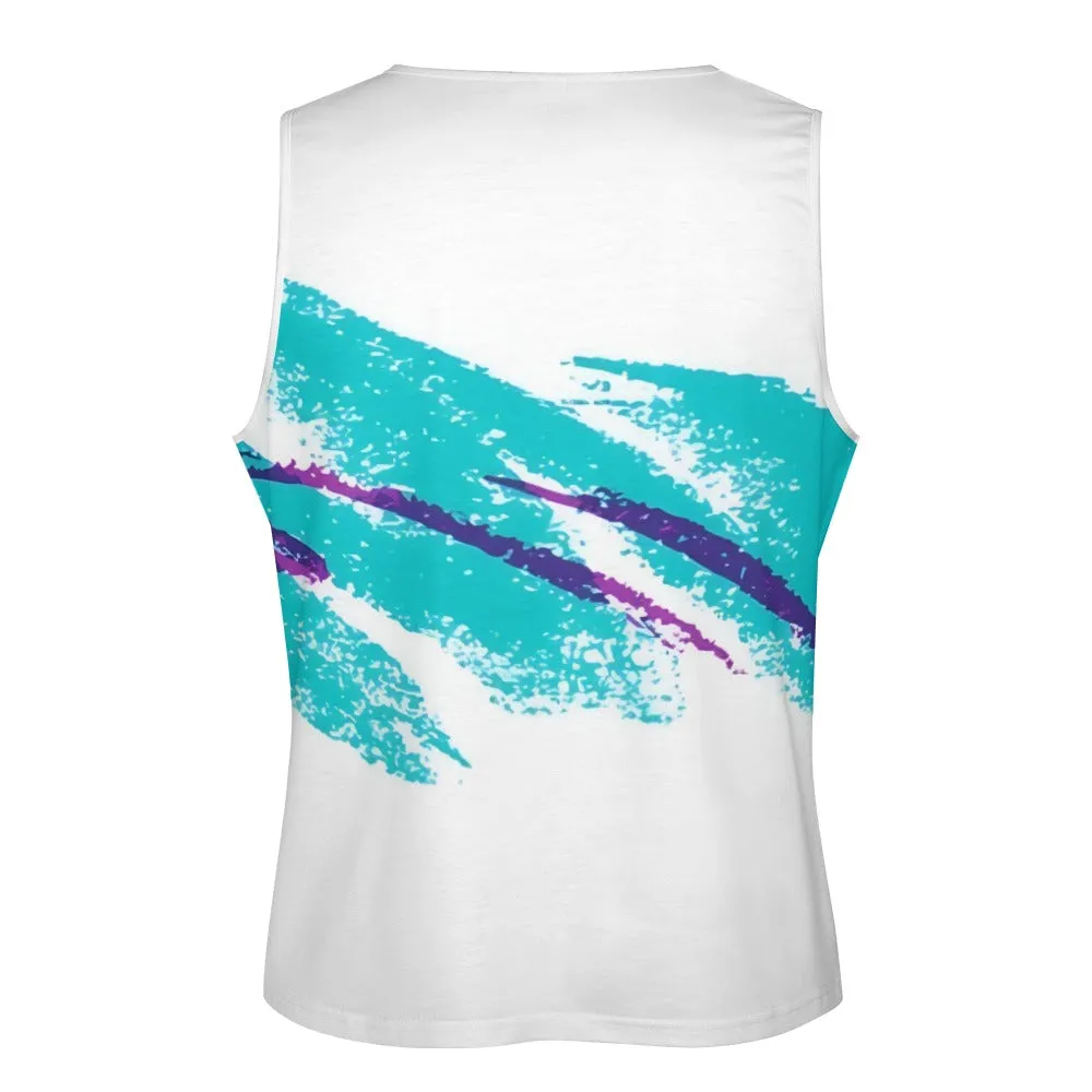 90s Jazz Solo Paper Cup Pattern Men's Tank Top