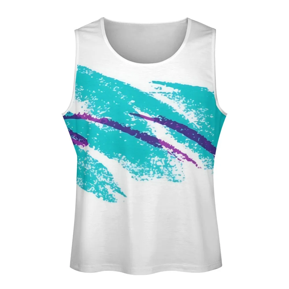90s Jazz Solo Paper Cup Pattern Men's Tank Top