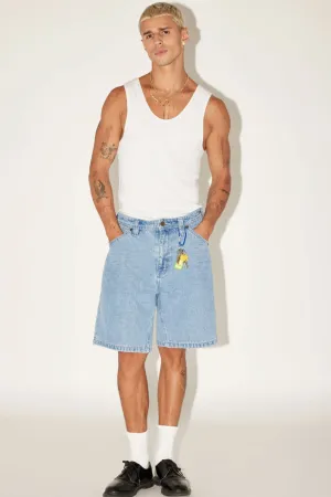 ABRAND 95 BAGGY SHORT LARRY - LIGHT VINTAGE INDIGO