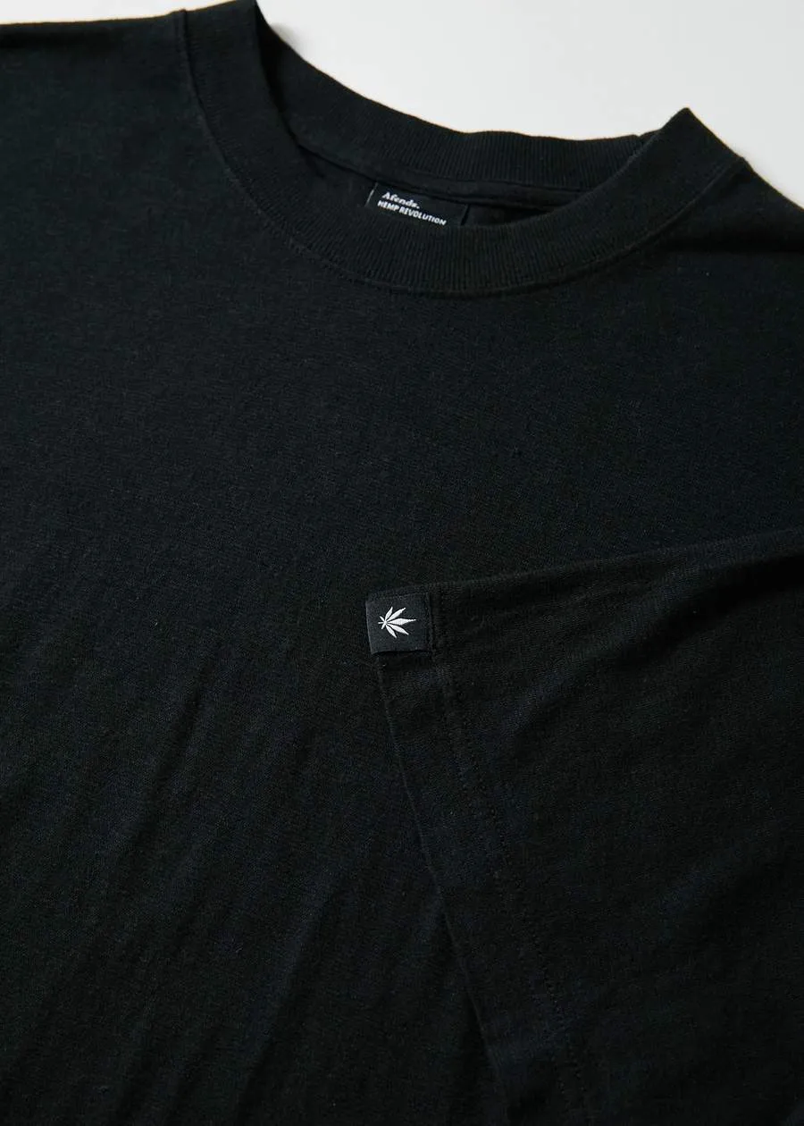 AFENDS CLASSIC HEMP RETRO FIT TEE BLACK