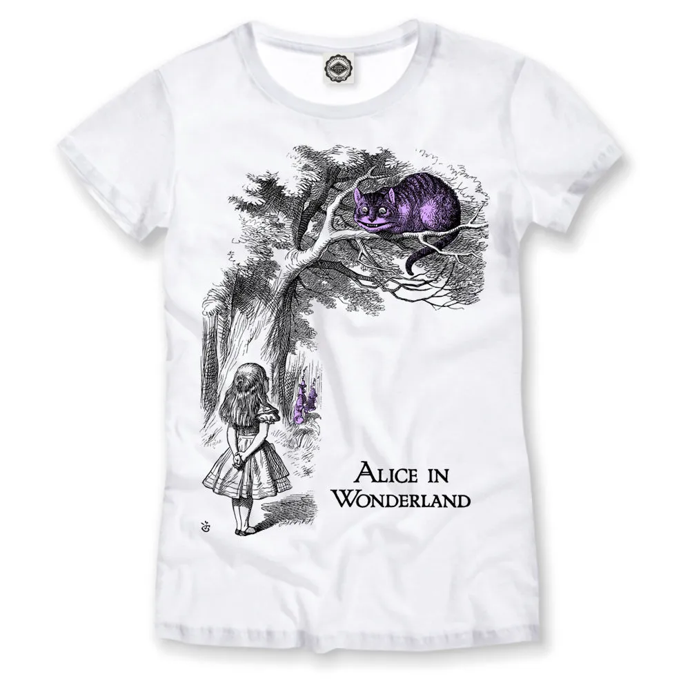 Alice & Cheshire Cat In Wonderland Women's Tee