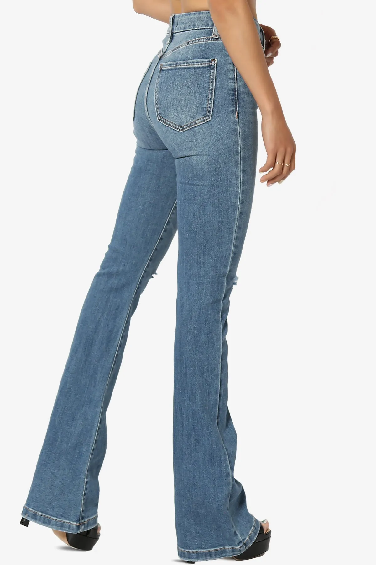 Aliyah Super High Rise Flare Jeans in LIVLY
