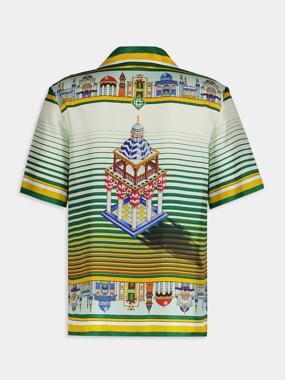 All-Over Graphic-Print Silk Shirt