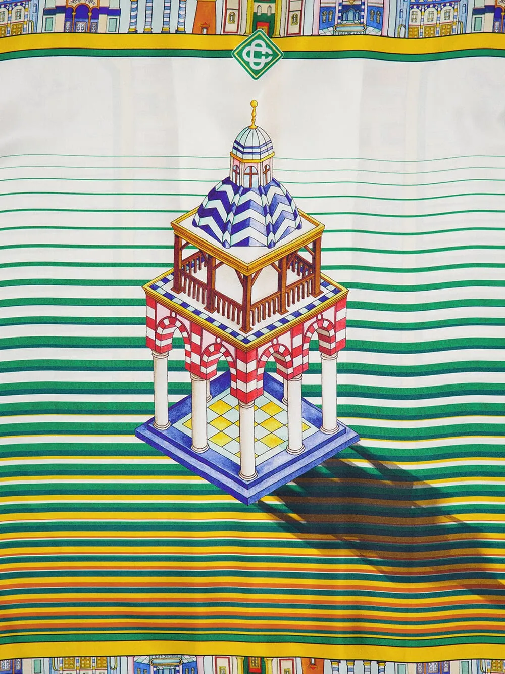 All-Over Graphic-Print Silk Shirt