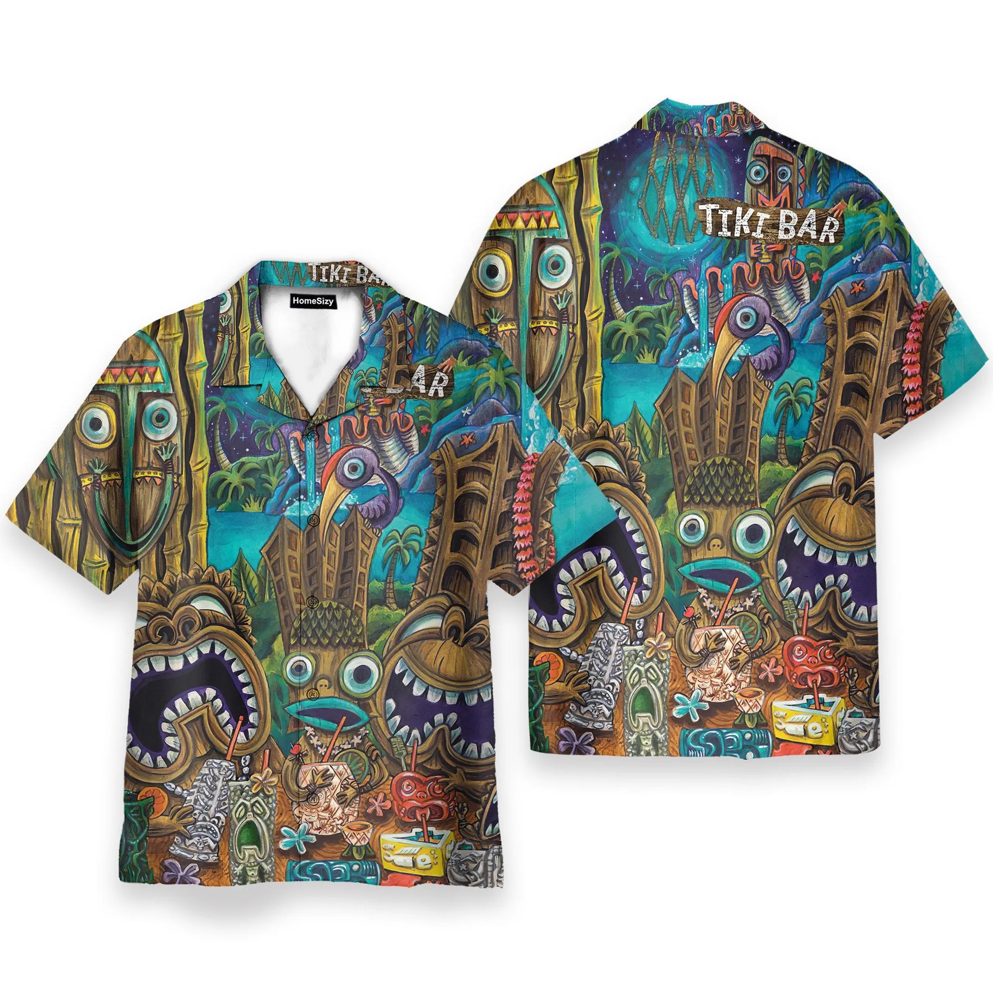 Aloha Tiki Men's Button's Up Shirts - Hawaiian Shirt