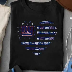 American Flag Heart Shirt - NY Giants