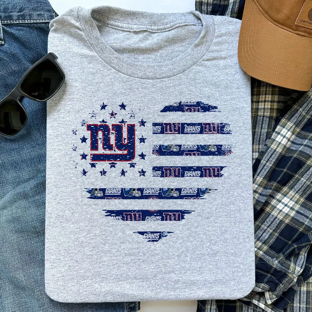 American Flag Heart Shirt - NY Giants