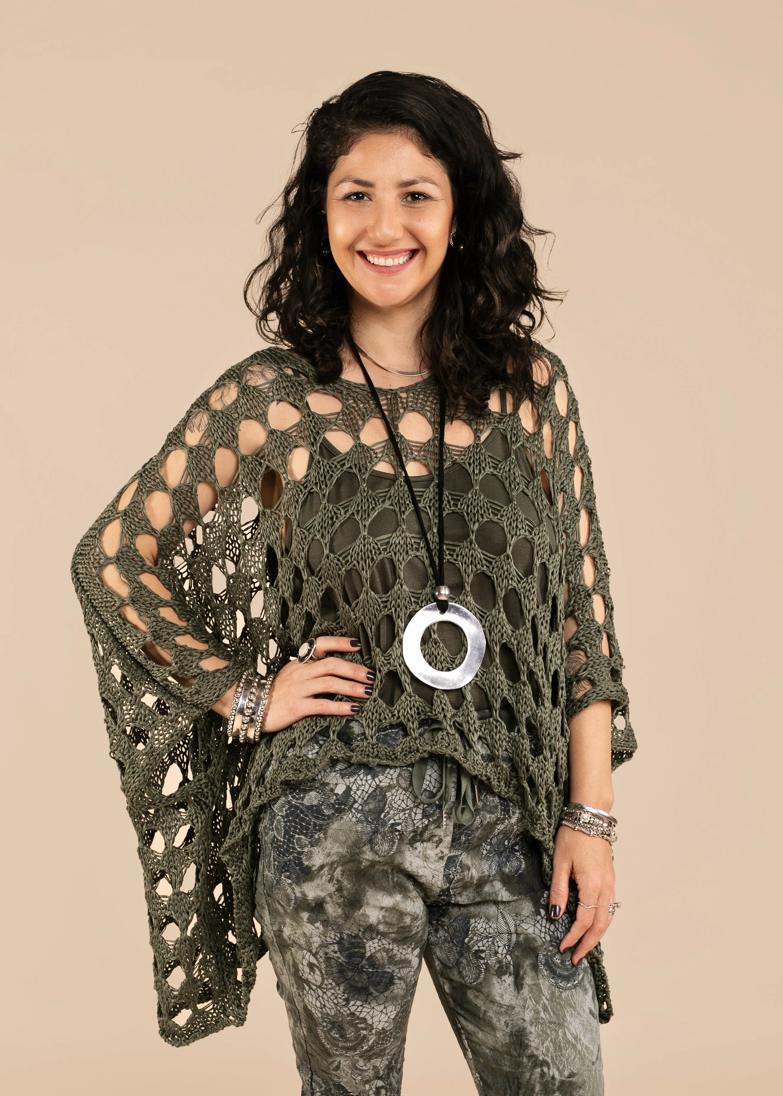 Asha Knit Top in Khaki