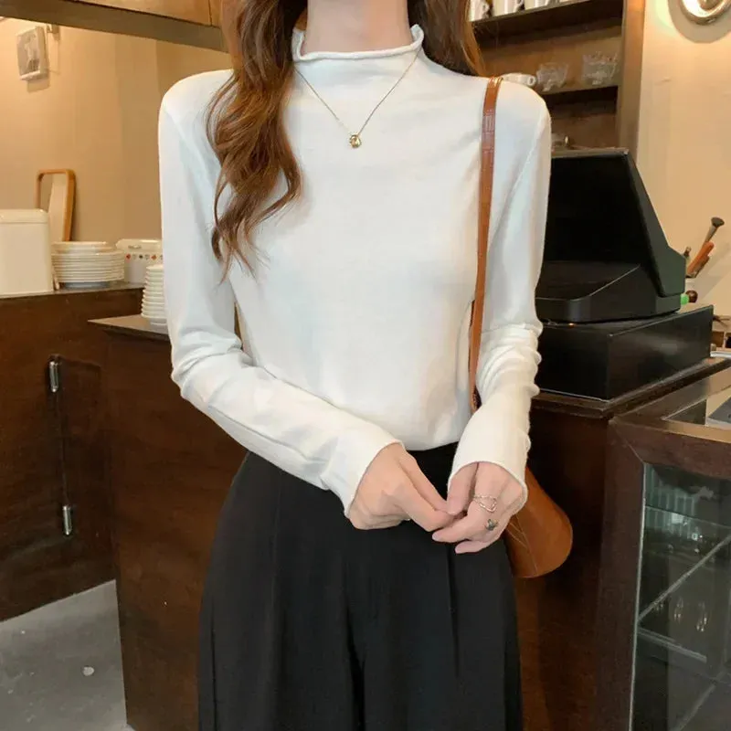 Autumn Winter Vintage Turtleneck Sweater for Women