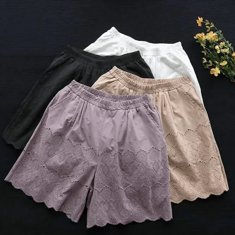 Babakud Women Breathable Lace Essential Cotton Shorts