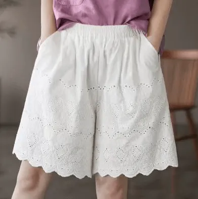 Babakud Women Breathable Lace Essential Cotton Shorts