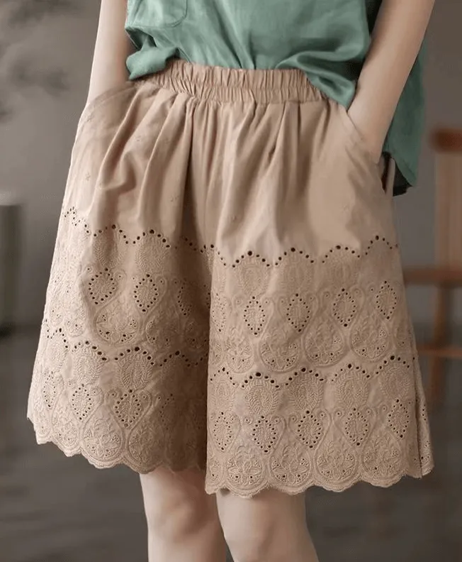 Babakud Women Breathable Lace Essential Cotton Shorts