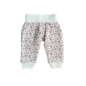 Baby Sprouts Lilac Leopard Fleece Sweatpants