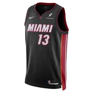 Bam Adebayo Nike Miami HEAT Icon Black Swingman Jersey