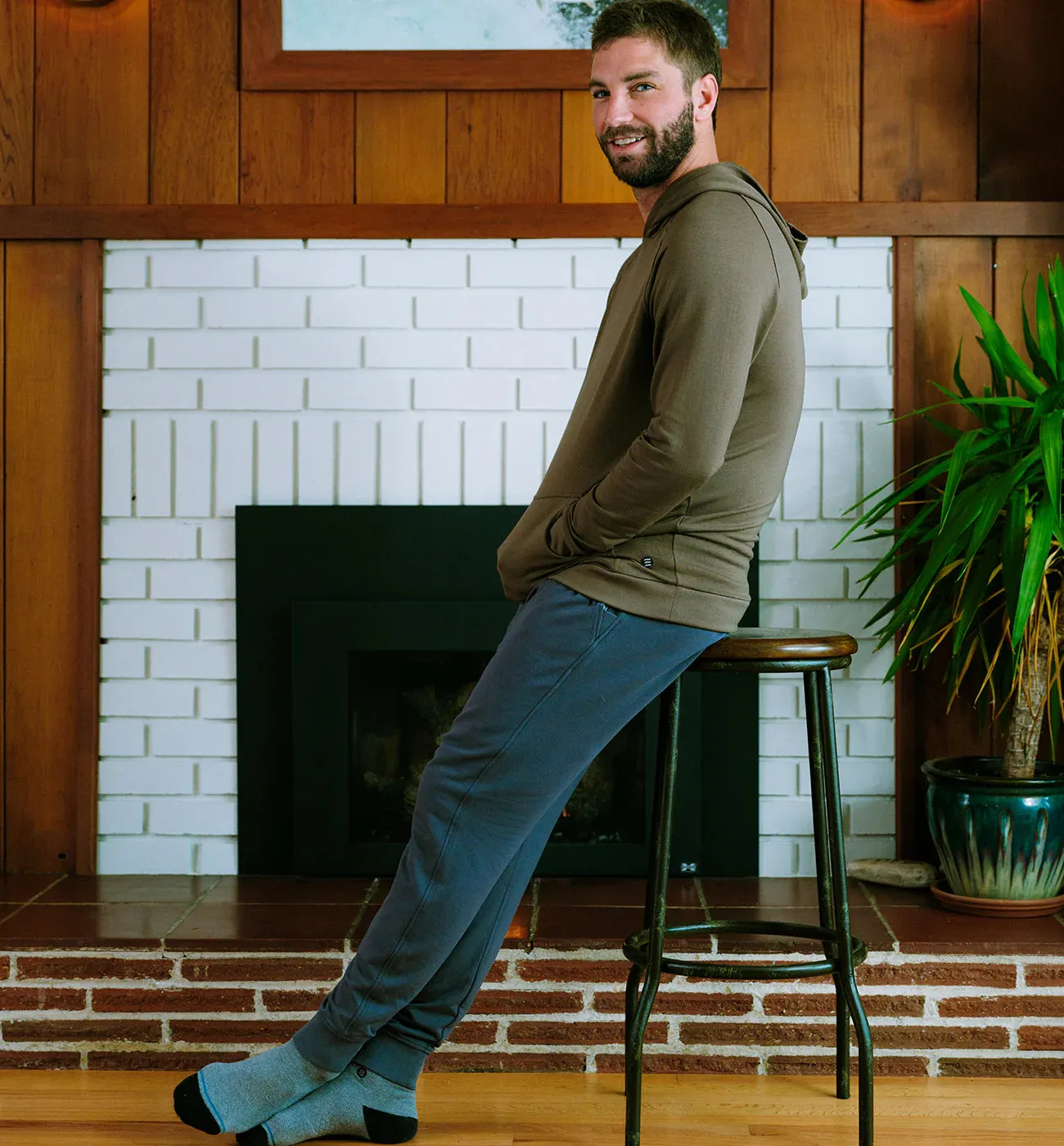 Bamboo Lightweight Fleece Jogger | Free Fly | Storm Cloud