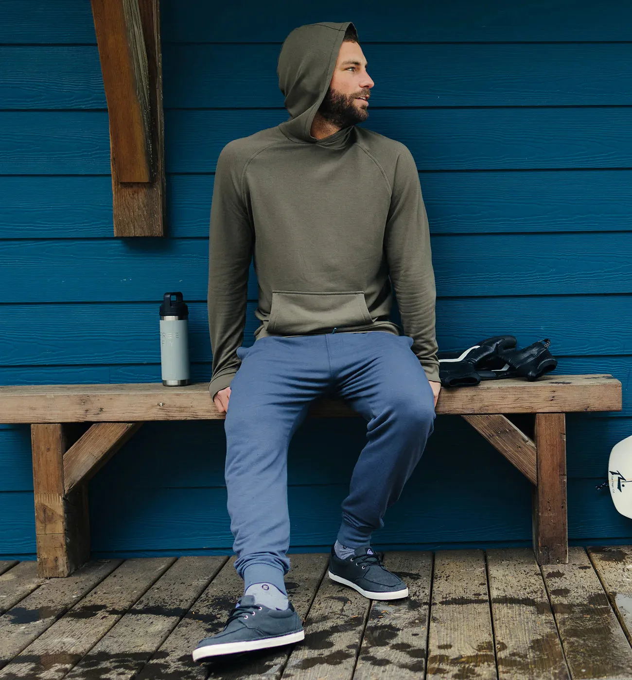 Bamboo Lightweight Fleece Jogger | Free Fly | Storm Cloud