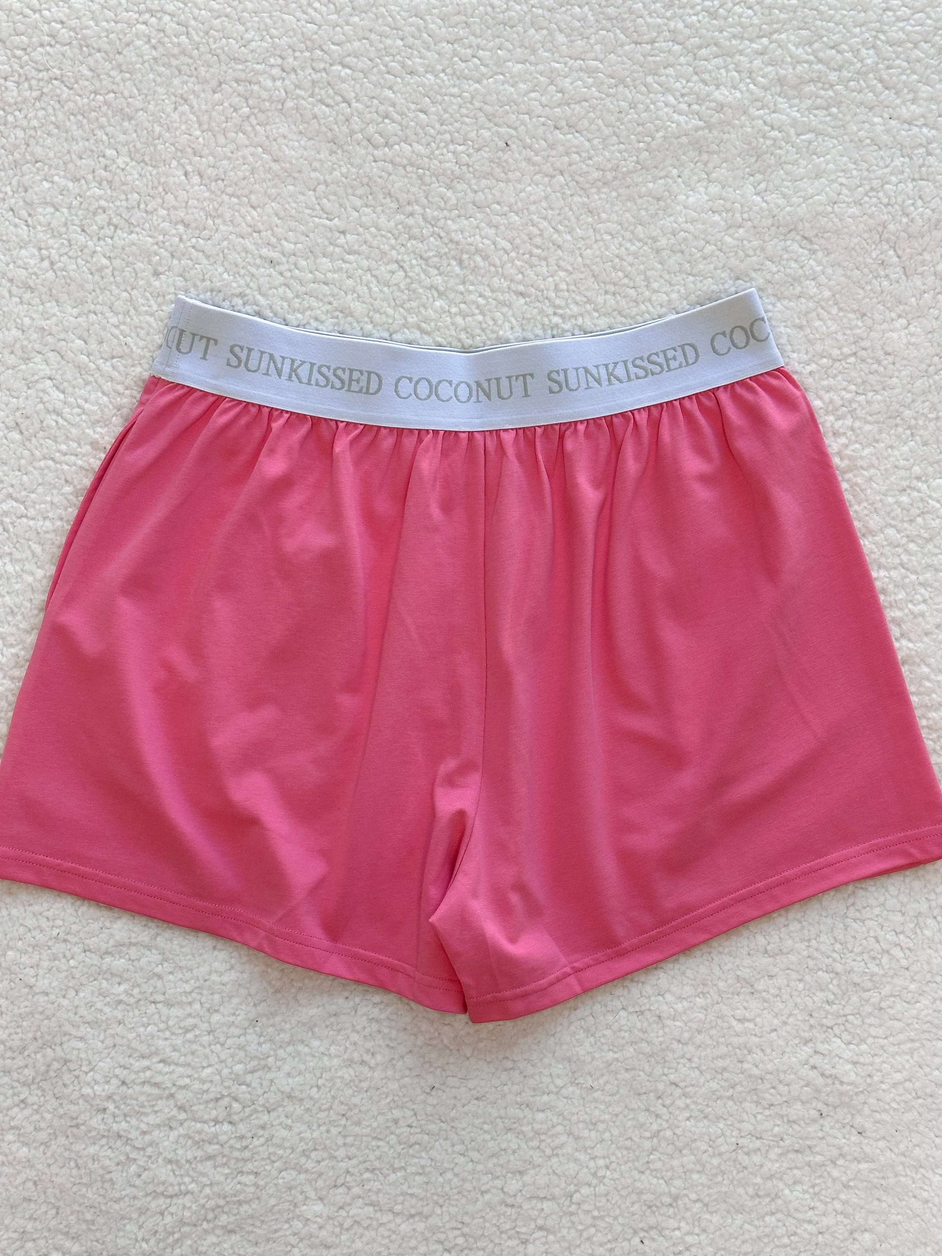 Basic Watercolor Shorts: Malibu Pink