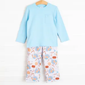 Be Thankful Pant Set, Blue