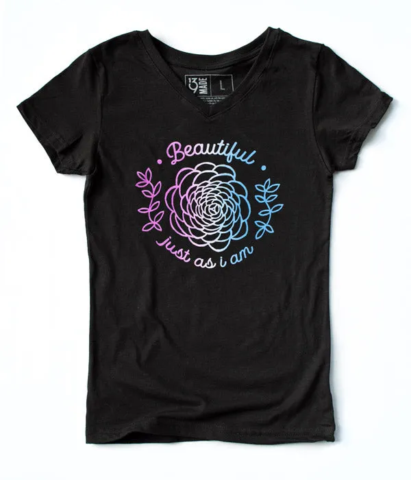 Beautiful Just As I am Girls Tee