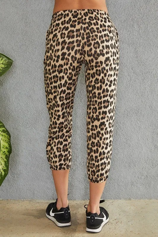Beige Leopard Print Italian Joggers 1/15/25 9523