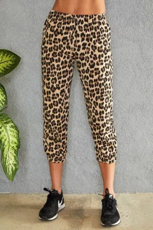 Beige Leopard Print Italian Joggers 1/15/25 9523