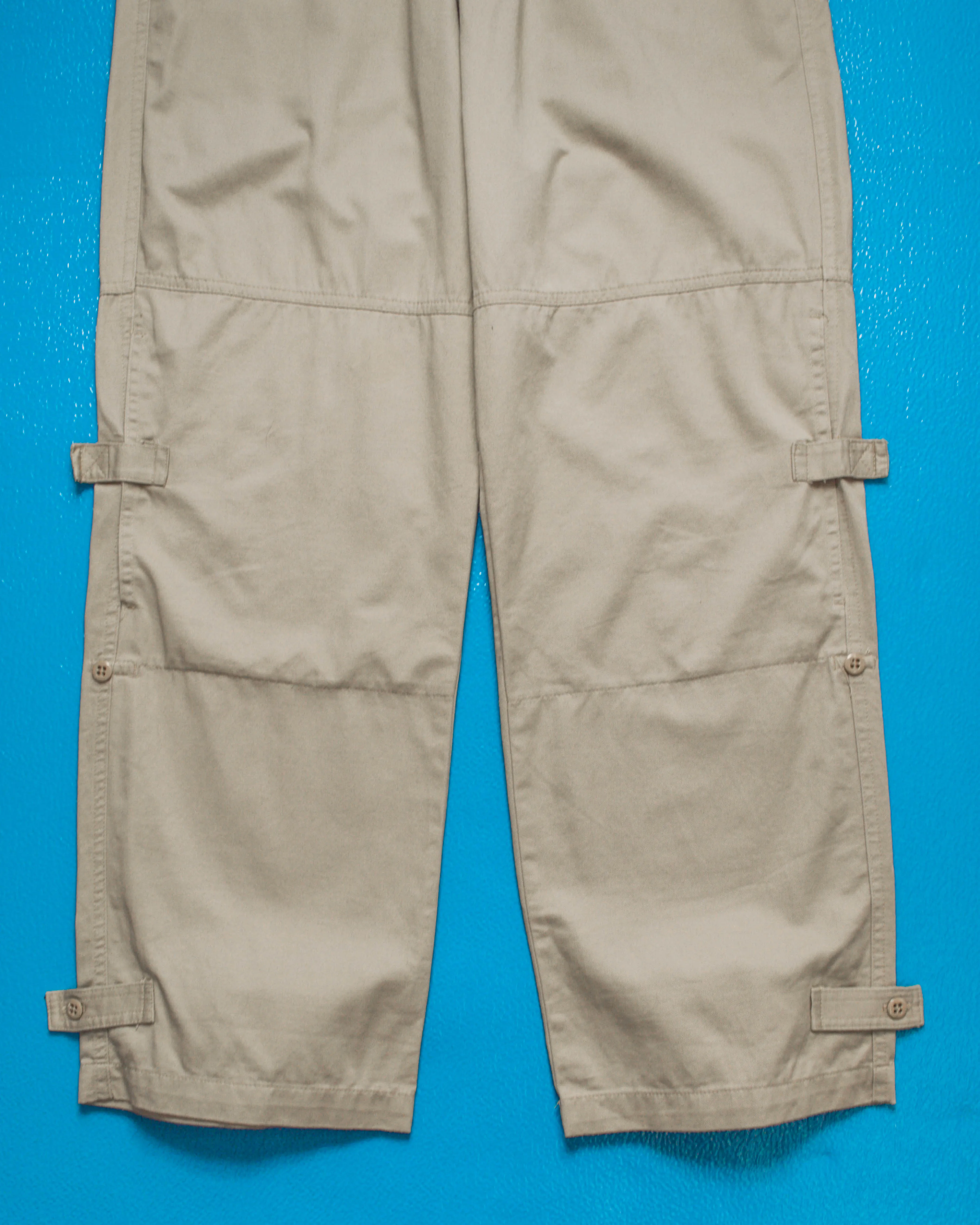 Beige Side Mesh Knee Pocket Cargo Pants (30~31)