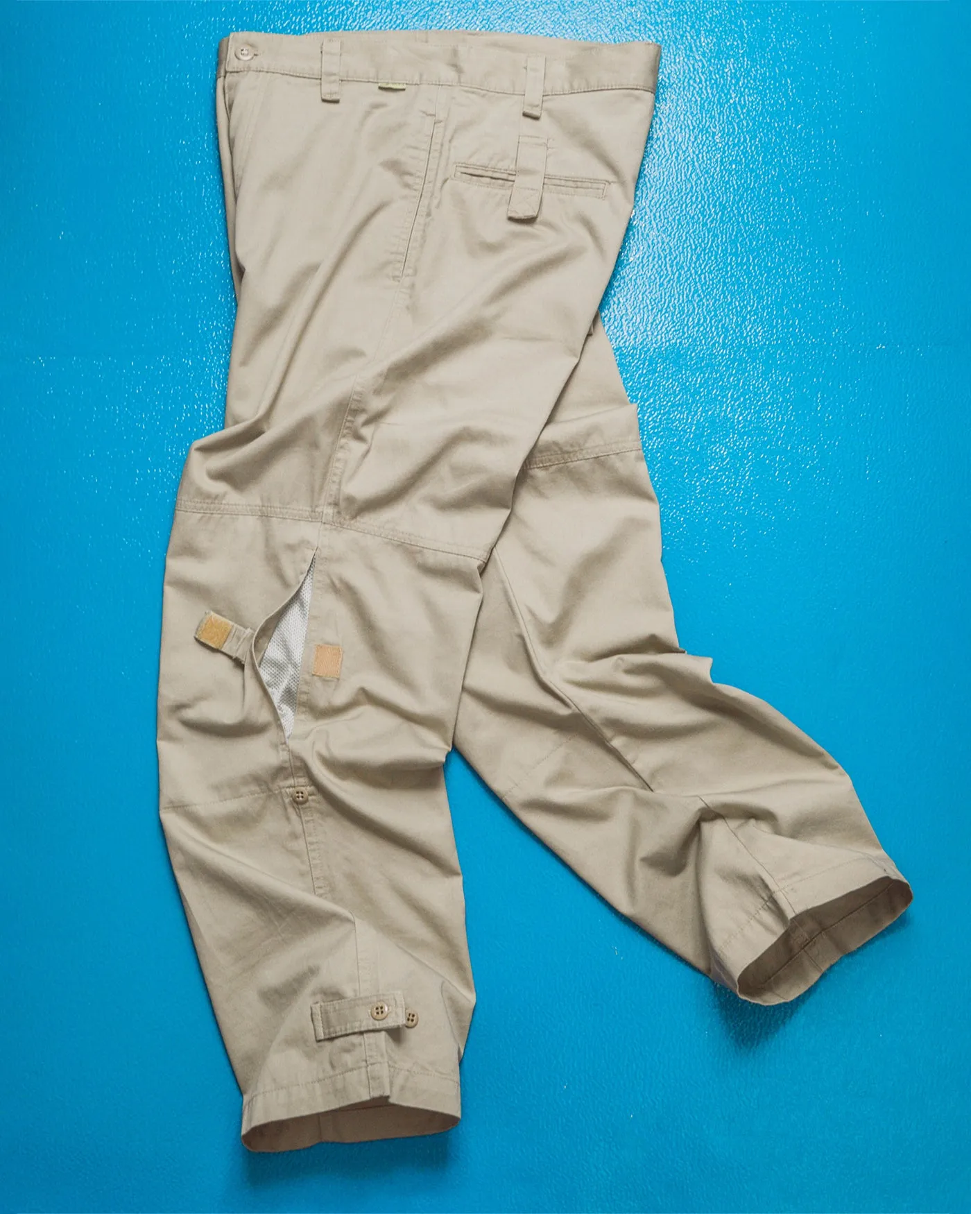 Beige Side Mesh Knee Pocket Cargo Pants (30~31)