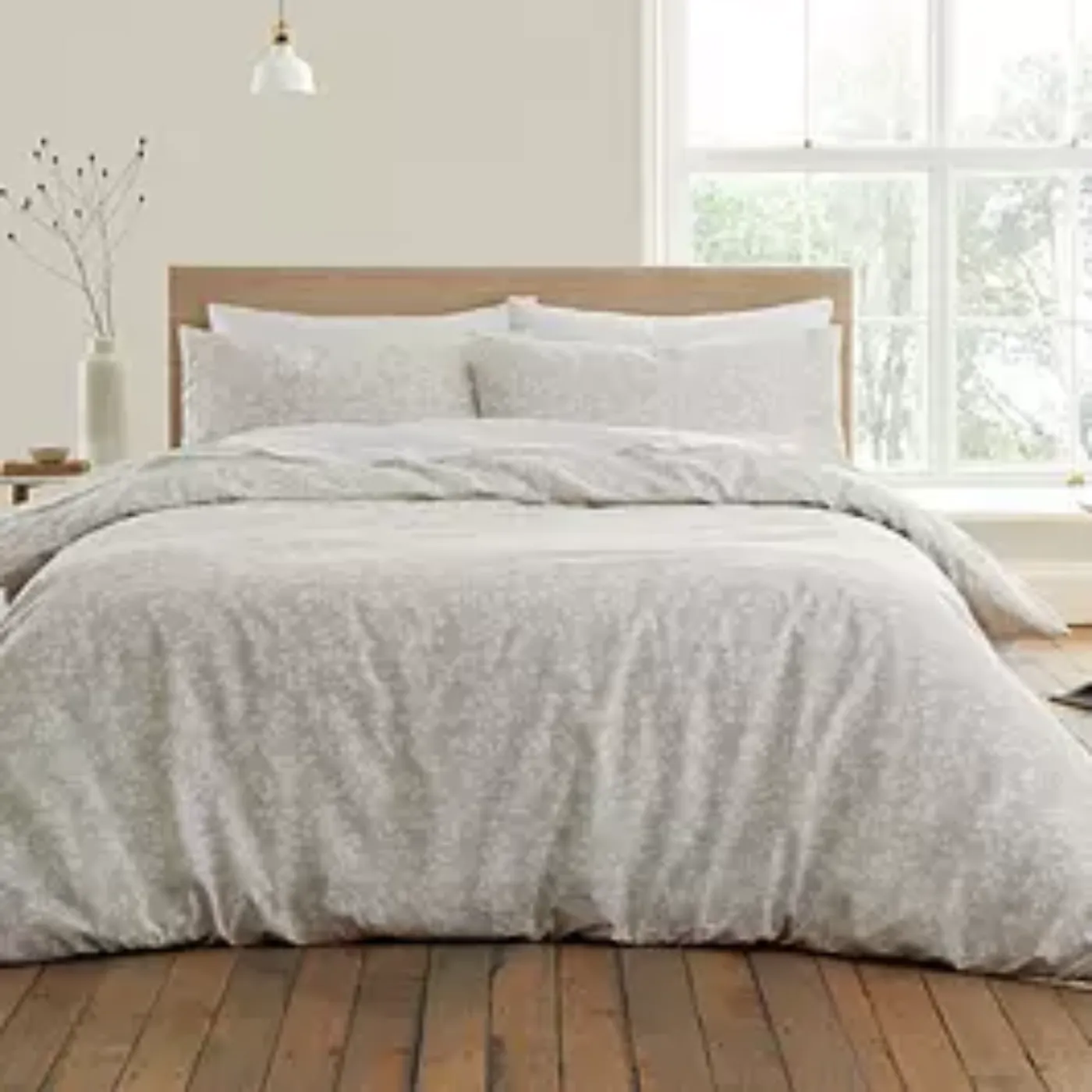 Bianca Shadows Leaves Natural Duvet Set