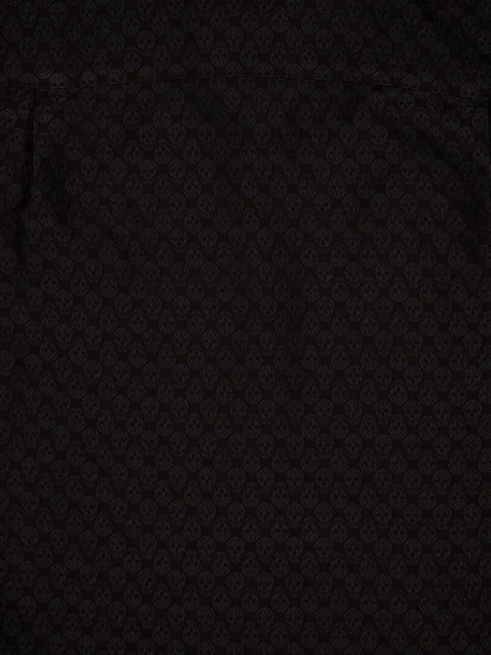 Black Jacquard Short-Sleeved Shirt