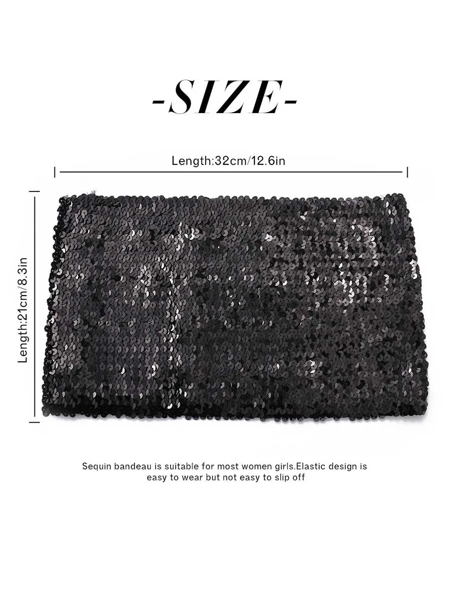 Black Sequin Tube Top